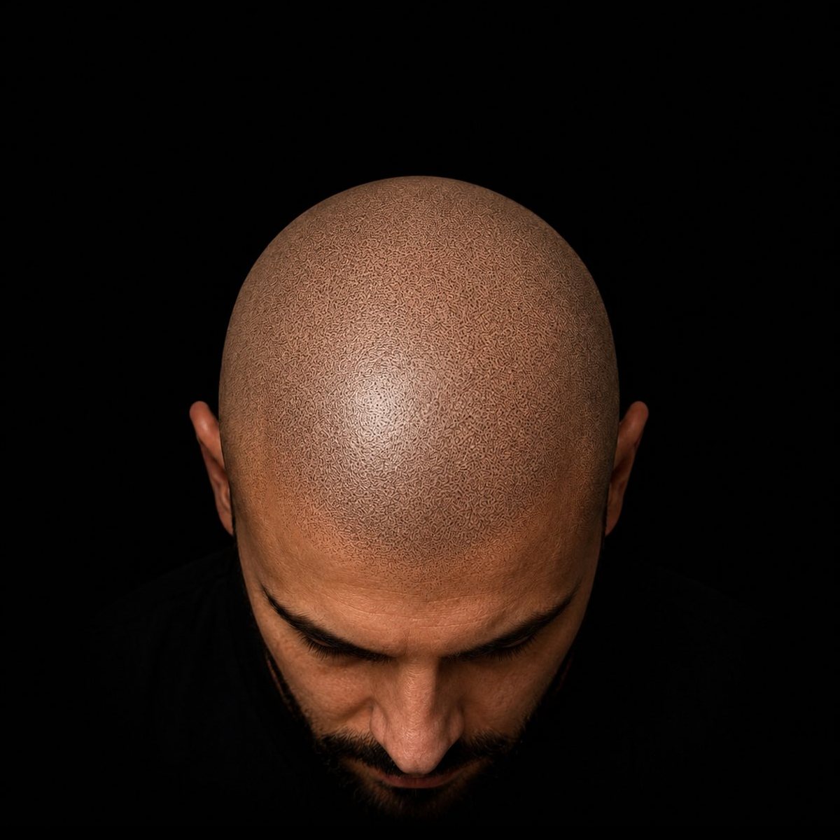 Après tricopigmentation — effet crâne rasé densifié